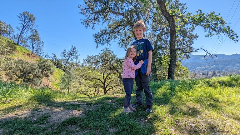 hiking at oat hill mine trail